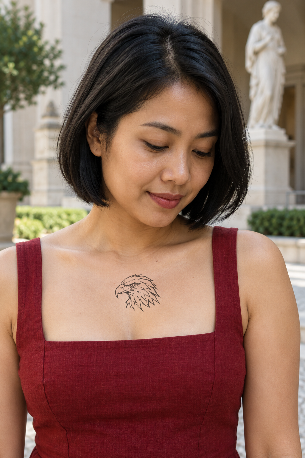 Geometric Chest tattoo idea