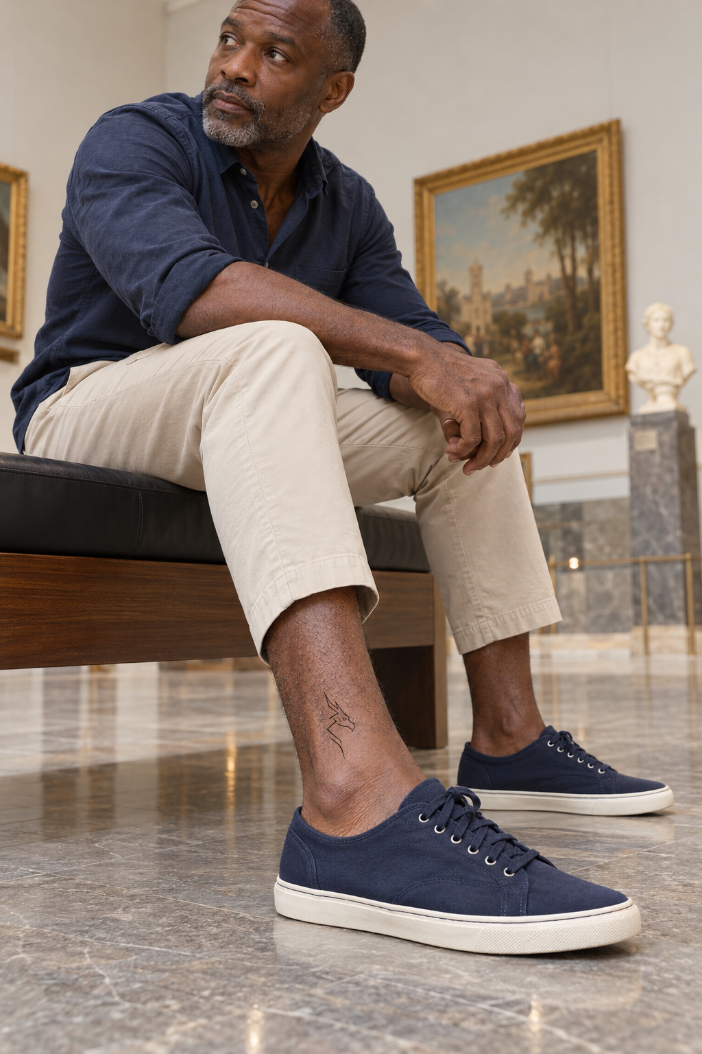 geometric tattoo concept placed on the Ankle; generated reference image.