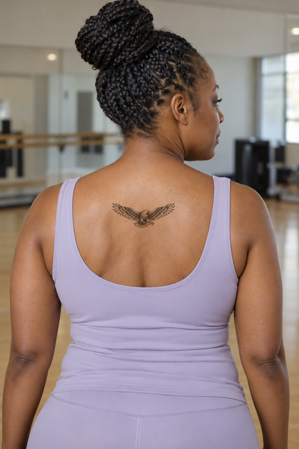 Realism Upper back tattoo idea