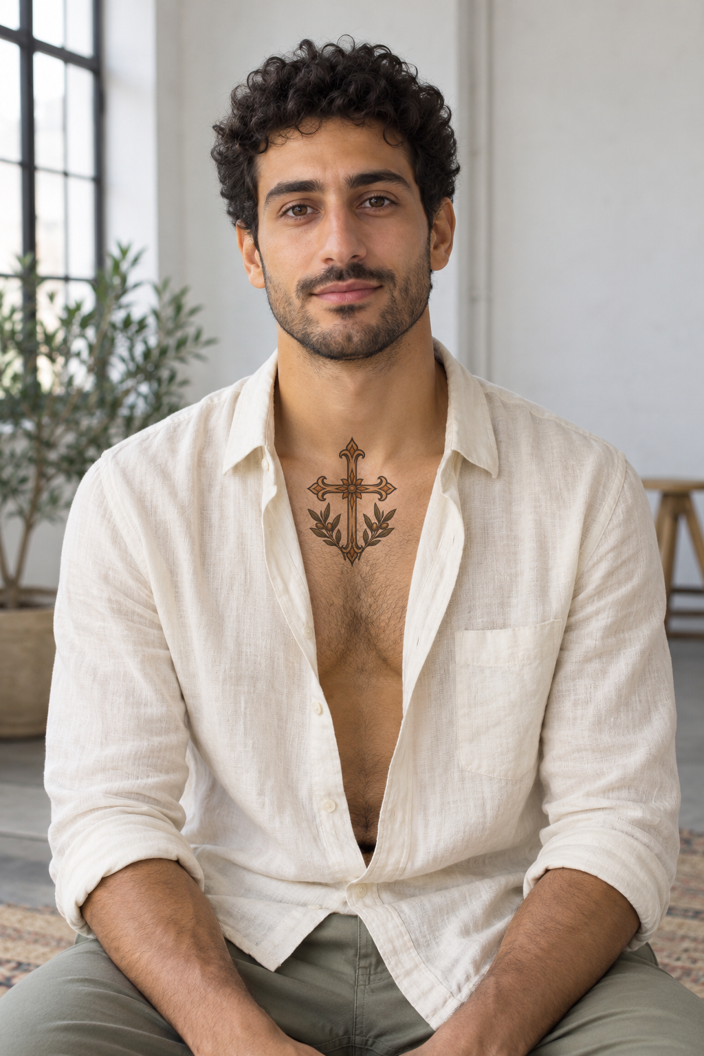 Traditional Chest tattoo idea