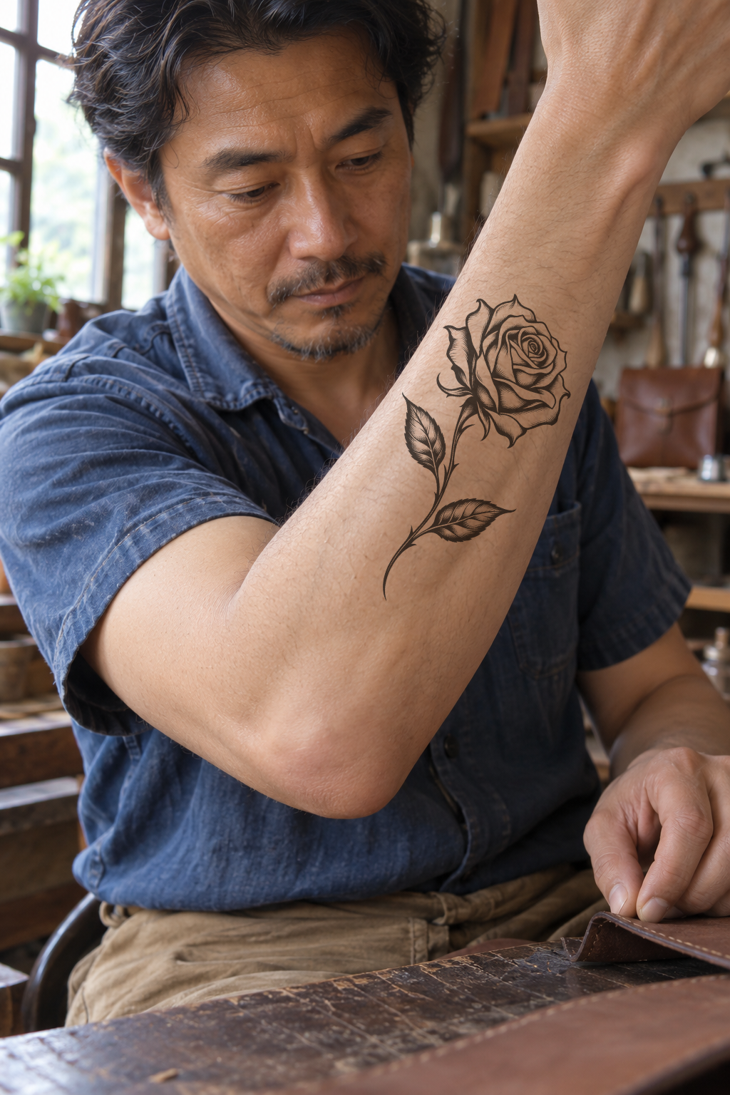 Blackwork Forearm tattoo idea