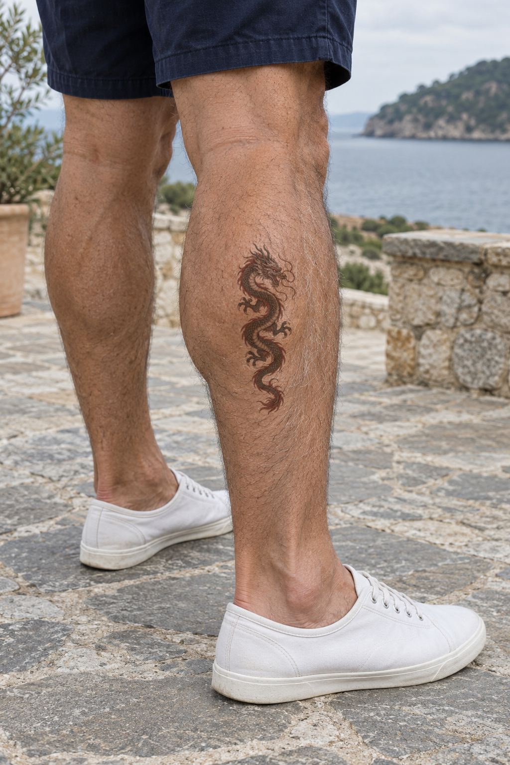 Japanese Calf tattoo idea