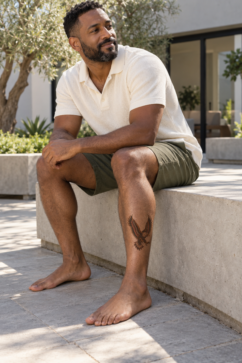 Traditional Calf tattoo idea