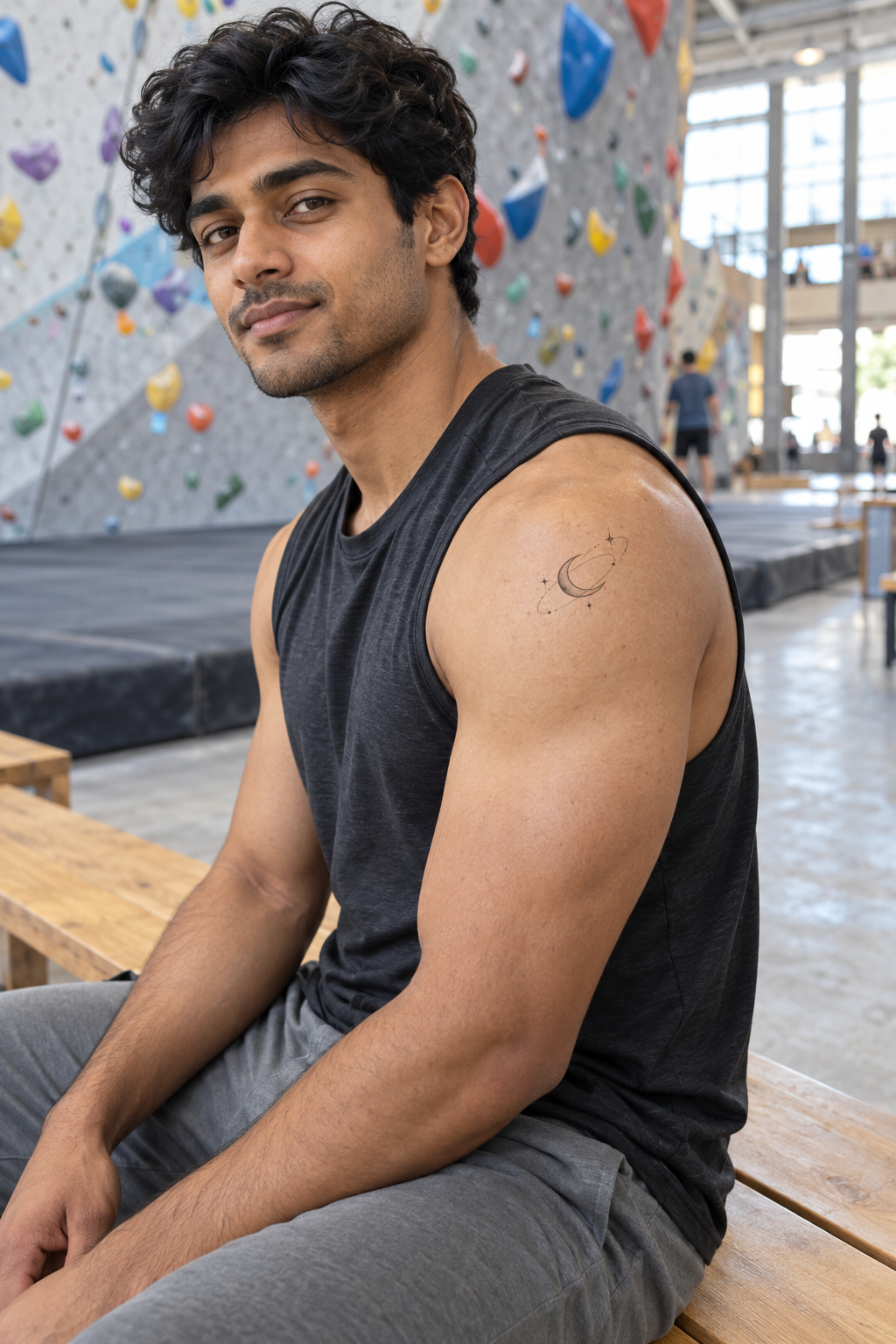 Fine line Shoulder tattoo idea