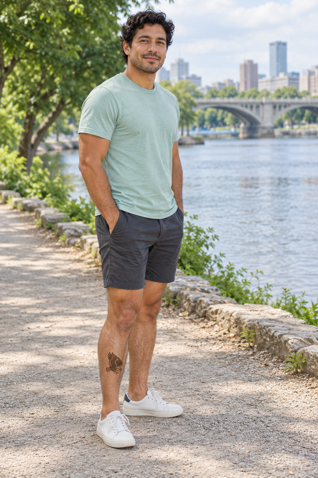 Traditional Calf tattoo idea